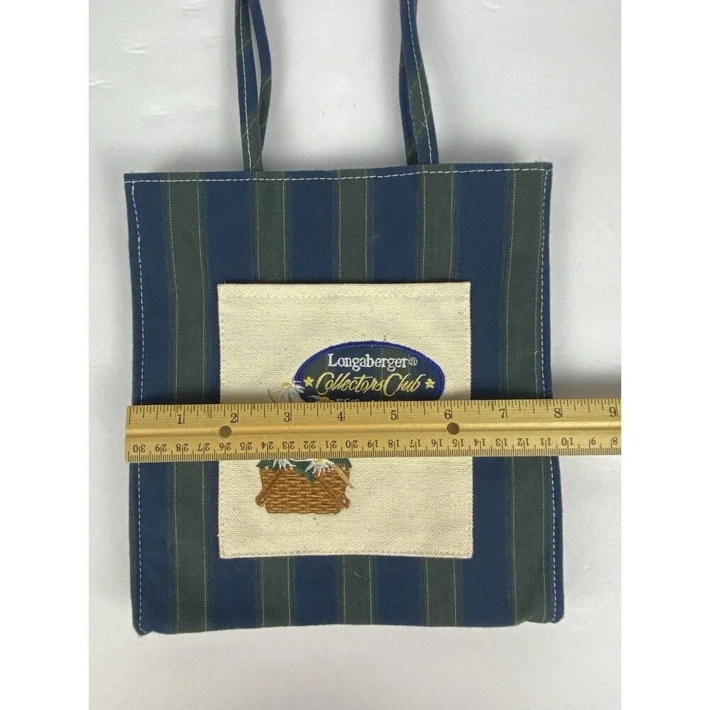 VINTAGE Longaberger Collectors Club 1996 Tote Bag Embroidered Pocket Homestead
